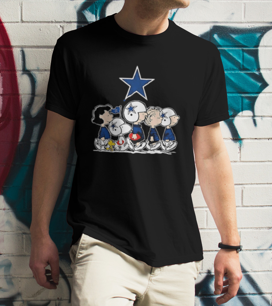 Abbey Road Dallas Cowboys Peanuts Characters Star T-Shirt