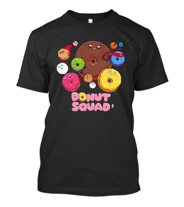 Colorful Donut Squad Cartoon Team With Playful Characters T-Shirt