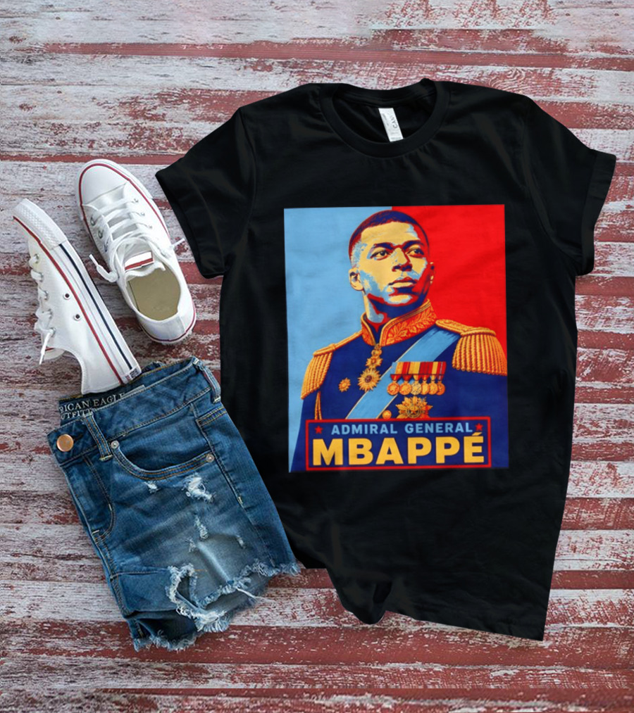Admiral General Mbappe Propaganda Football T-Shirt