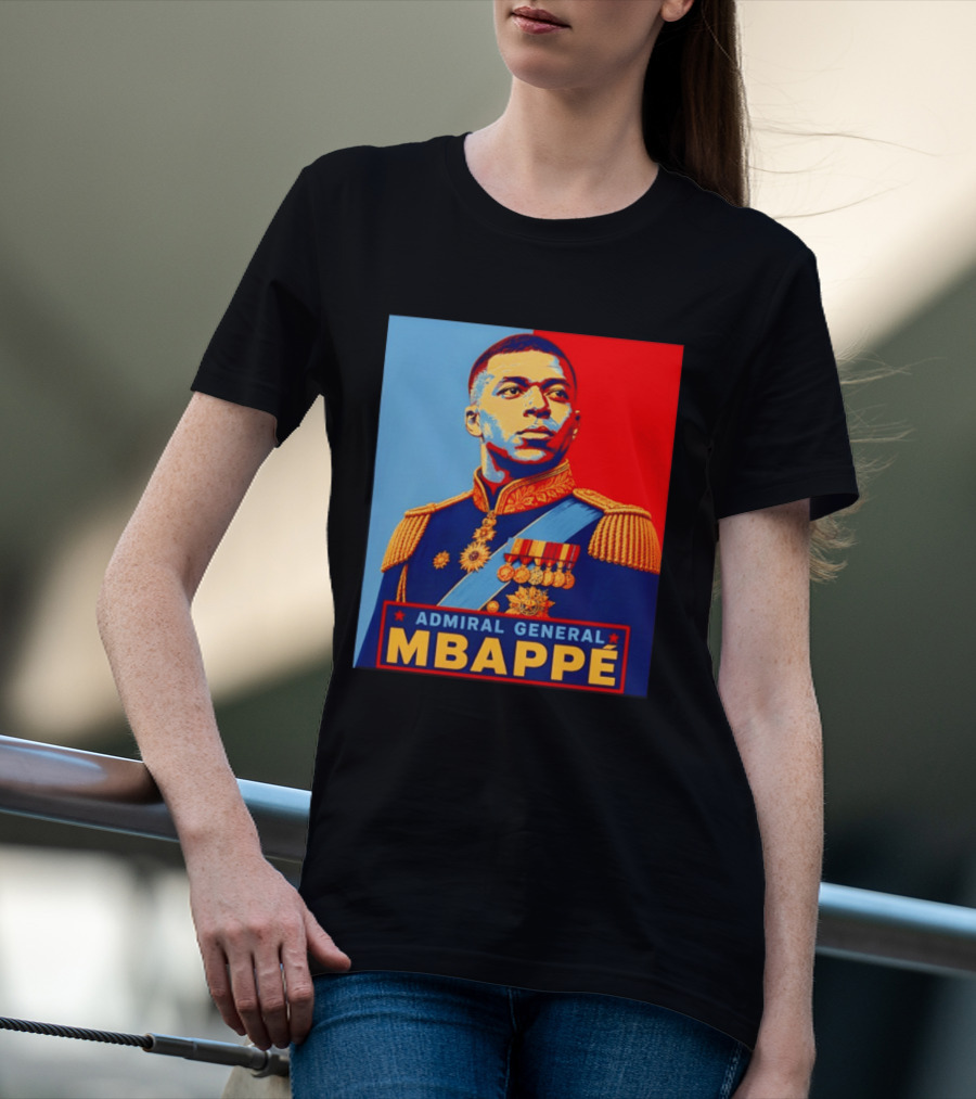 Admiral General Mbappe Propaganda Football T-Shirt