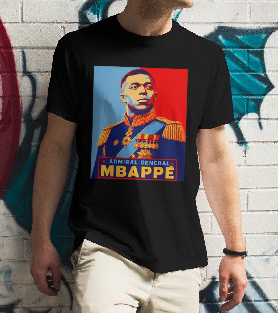 Admiral General Mbappe Propaganda Football T-Shirt