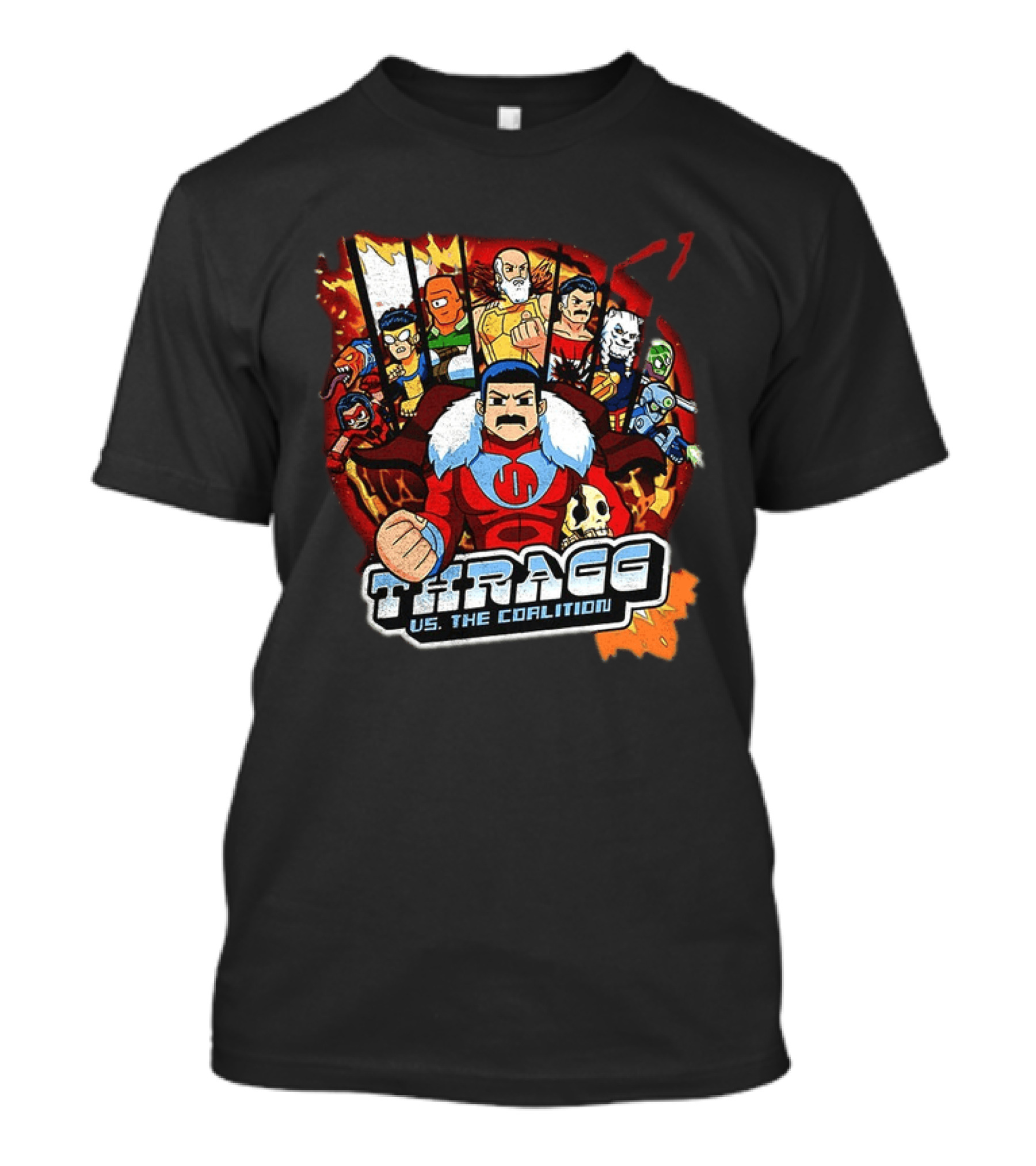 Thragg Vs The Coalition Invincible Scott Pilgrim Characters T-Shirt