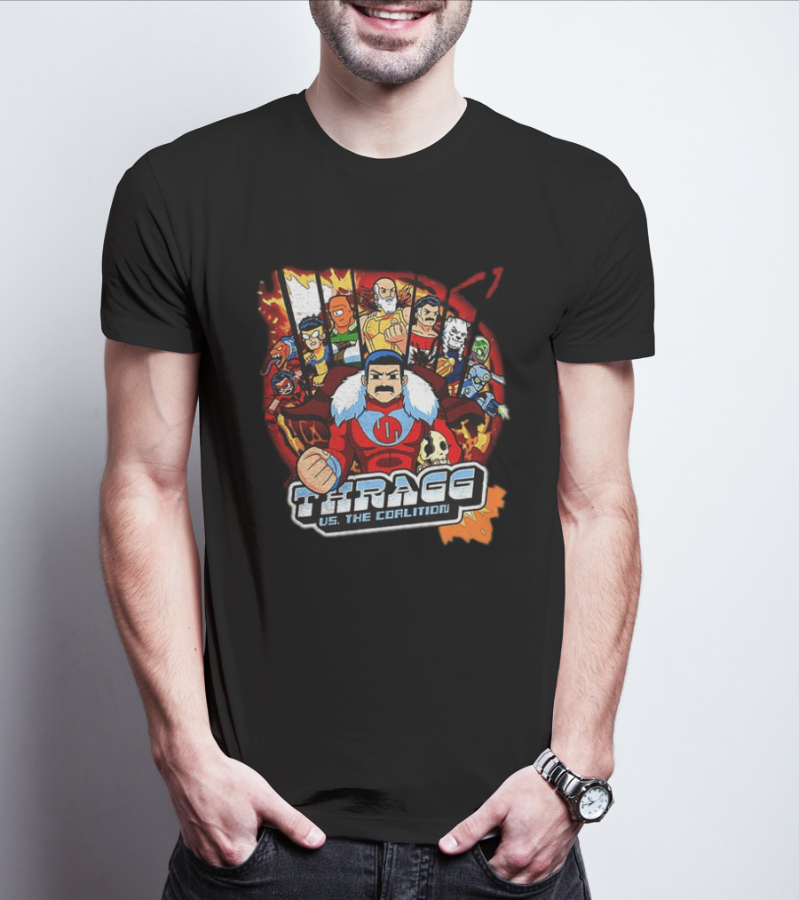 Thragg Vs The Coalition Invincible Scott Pilgrim Characters T-Shirt