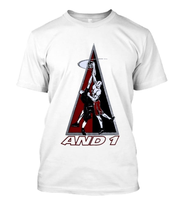 AND 1 Basketball Players Dunking Triangle T-Shirt
