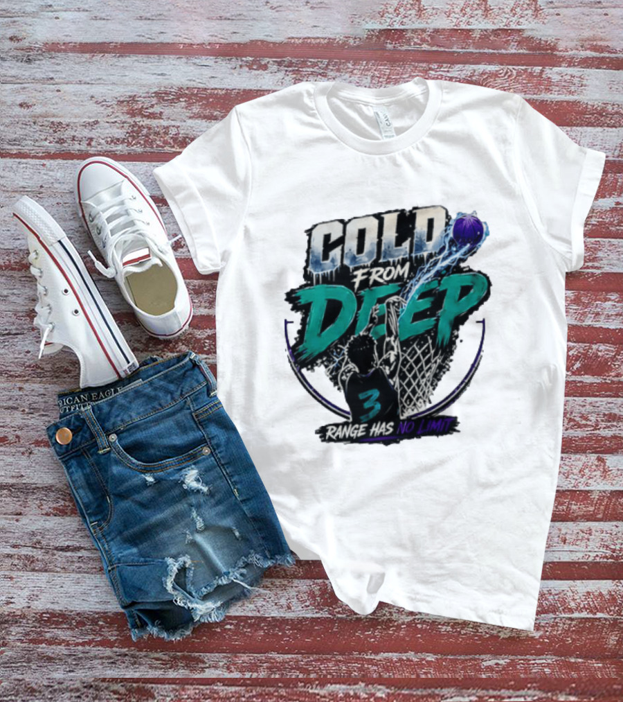 Cold From Deep Range Has No Limit Basketball 3 T-Shirt