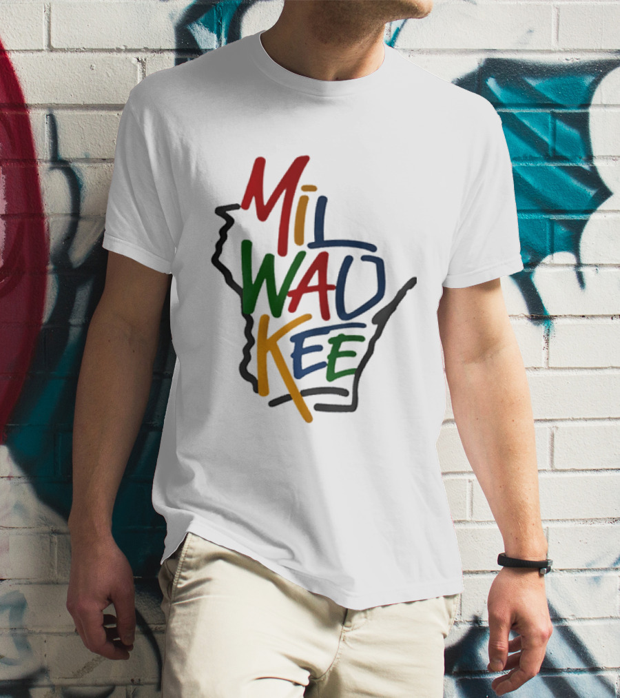 Milwaukee Wisconsin State Colorful T-Shirt