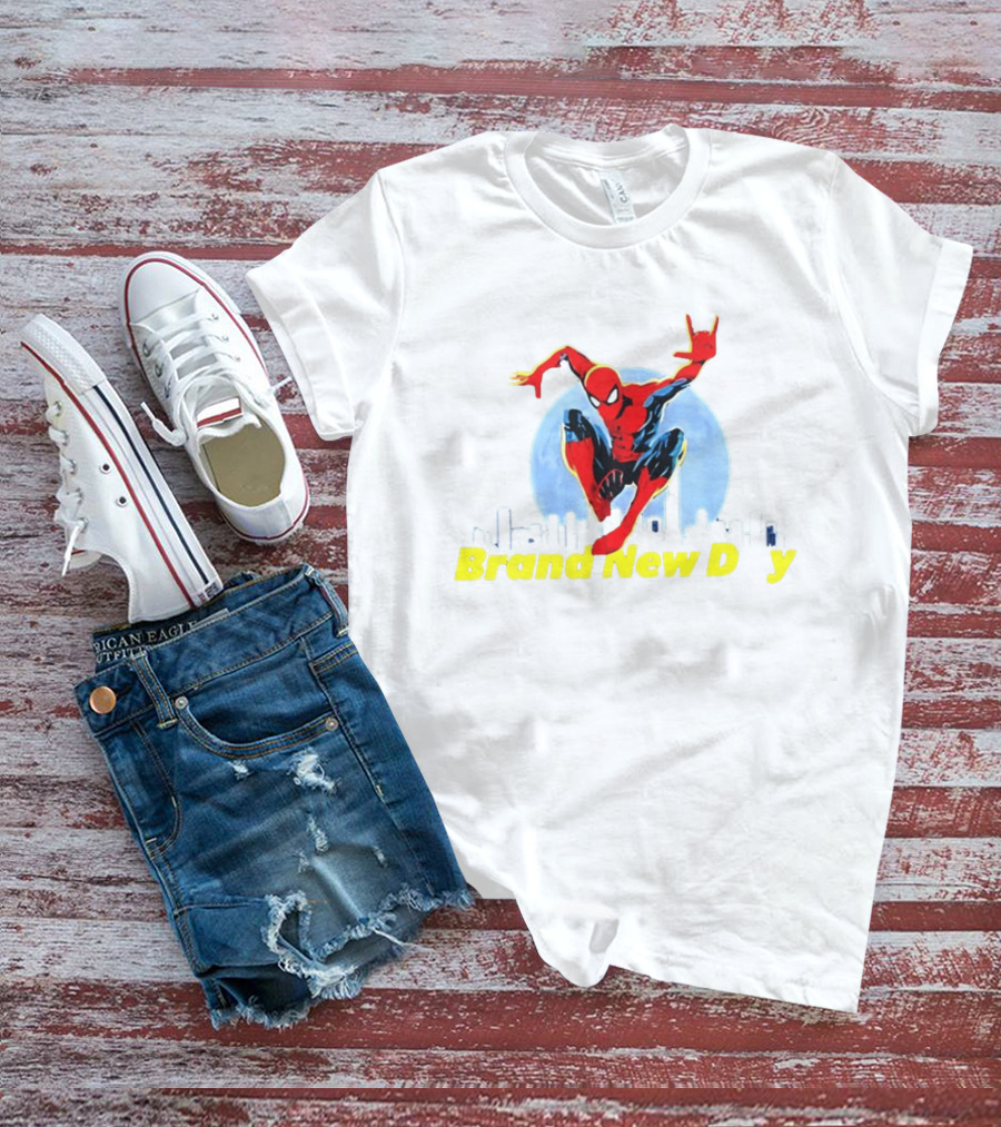 Spider Man Brand New Day Marvel Comics Skyline Swing Action T-Shirt