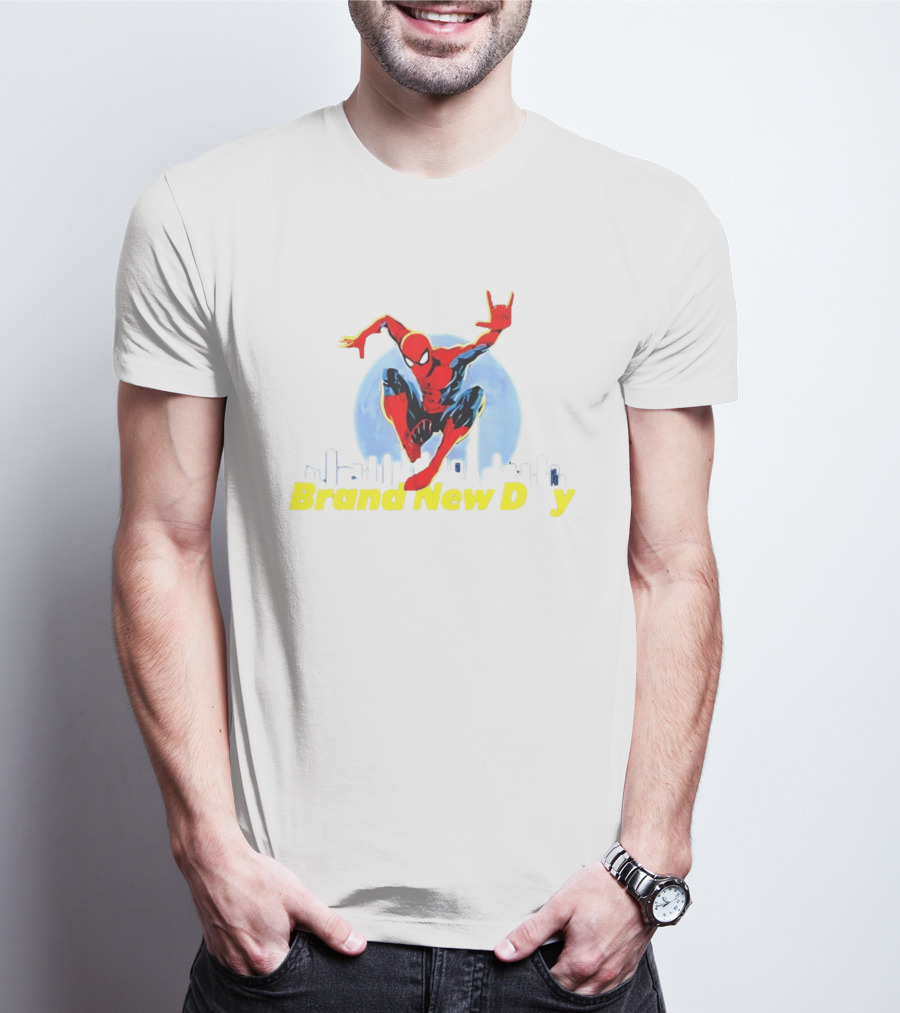 Spider Man Brand New Day Marvel Comics Skyline Swing Action T-Shirt