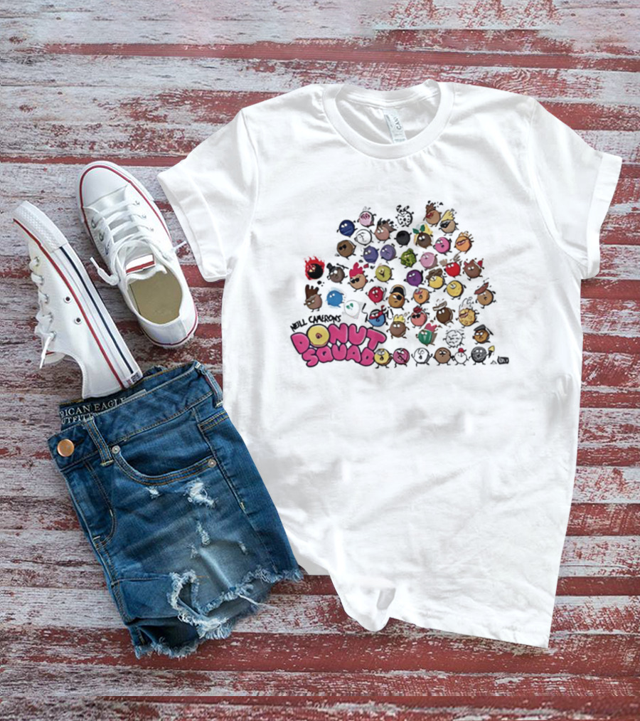 Mel Chenas Donut Squad Cute And Colorful Animated Characters T-Shirt