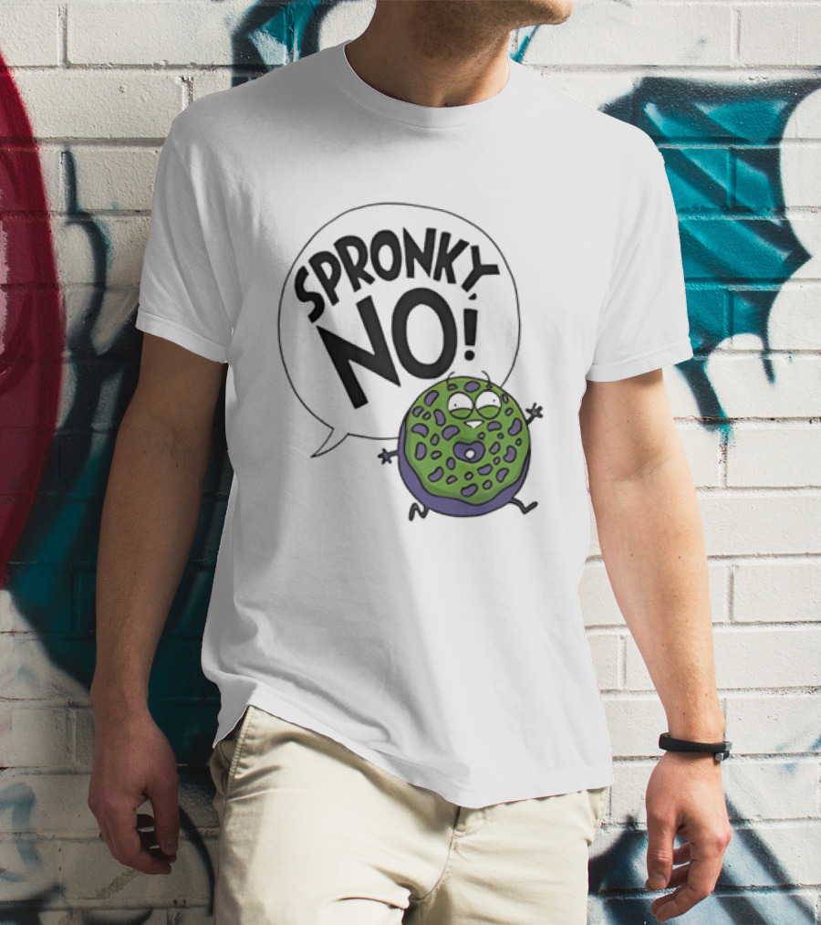 Donut Squad Spronky No Green Cartoon Doughnut T-Shirt