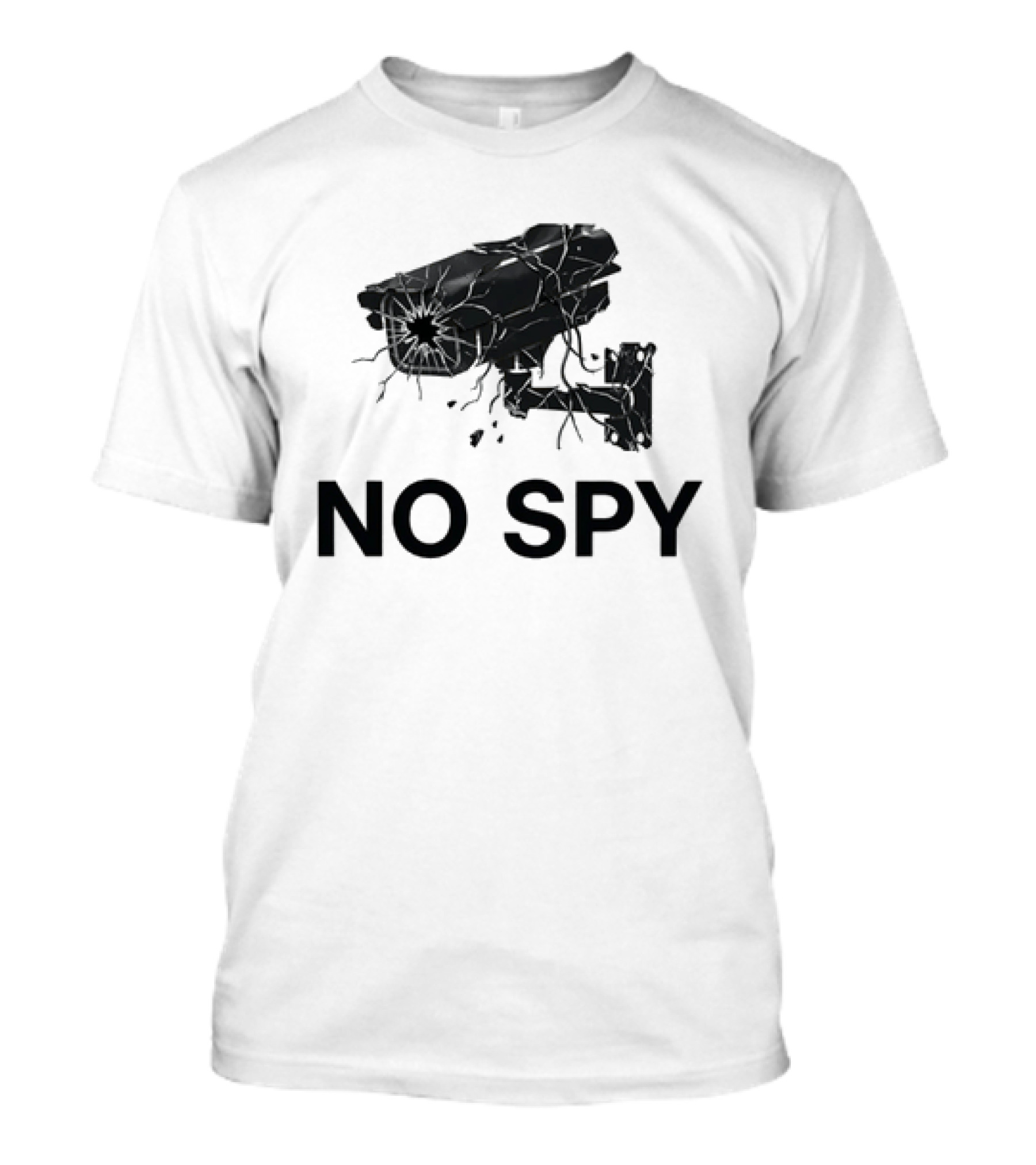 No Spy Surveillance Camera Privacy Anti Surveillance Gadsden Flag T-Shirt