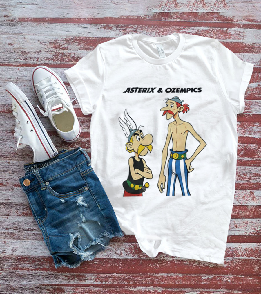 Asterix And Ozempics Thin Obelix Comic T-Shirt