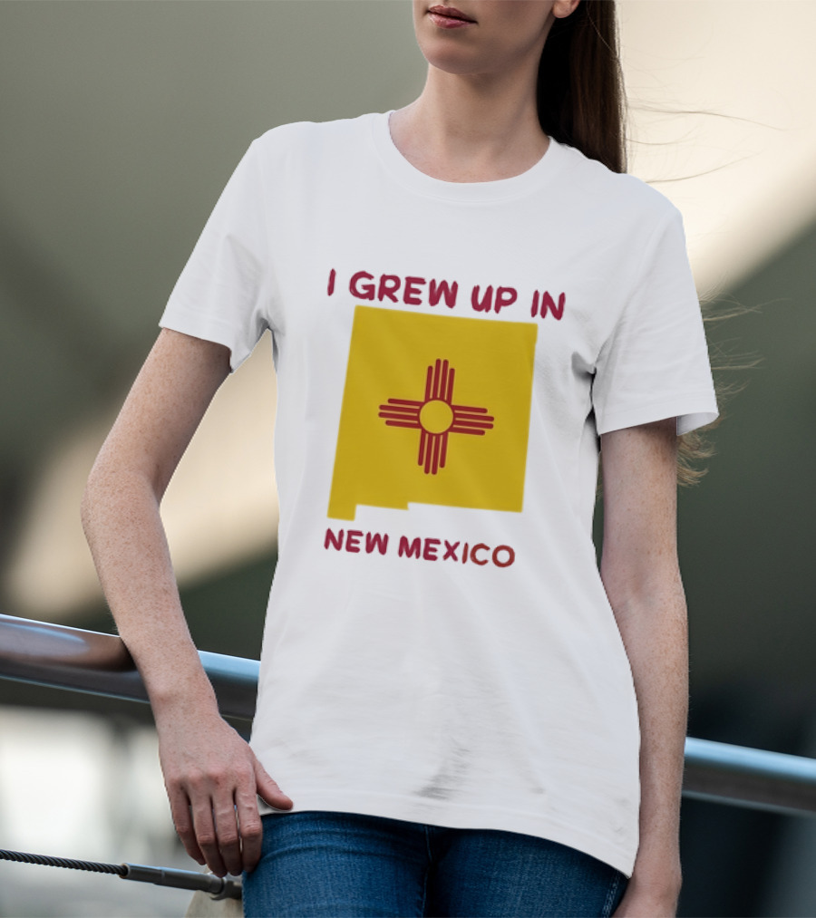 I Grew Up In New Mexico Zia Symbol Home State Pride T-Shirt