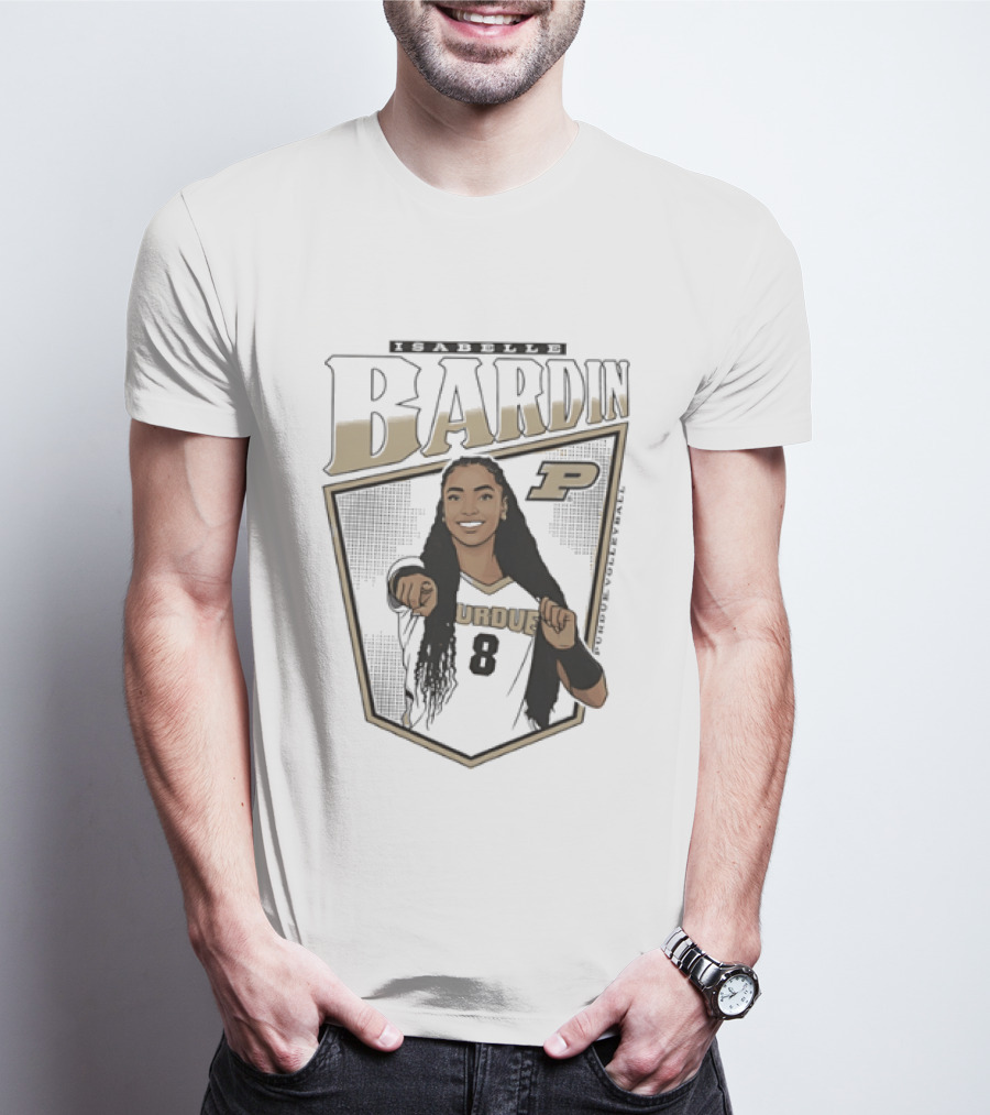 Bardin Purdue Boilermakers Number 8 Player T-Shirt