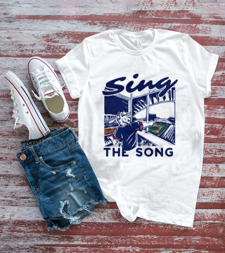 Sing The Song Chicago Cubs Clark The Cub Baseball Stadium Music T-Shirt