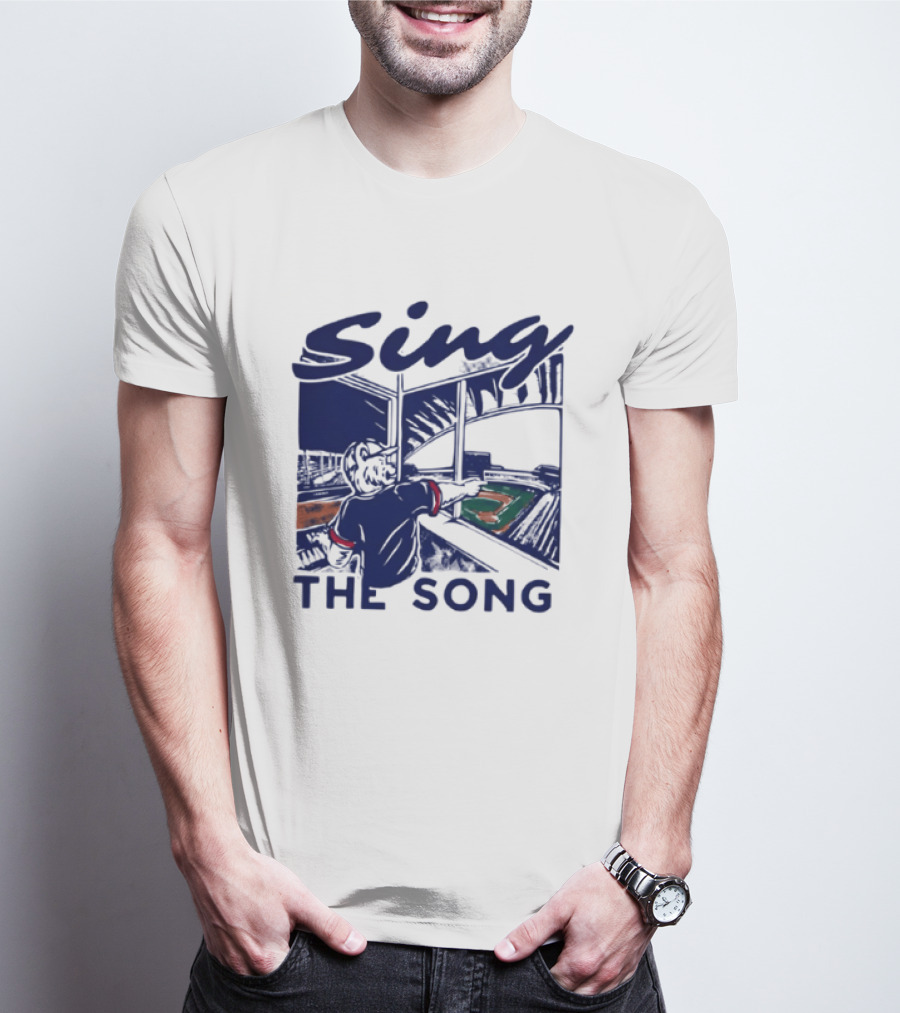 Sing The Song Chicago Cubs Clark The Cub Baseball Stadium Music T-Shirt
