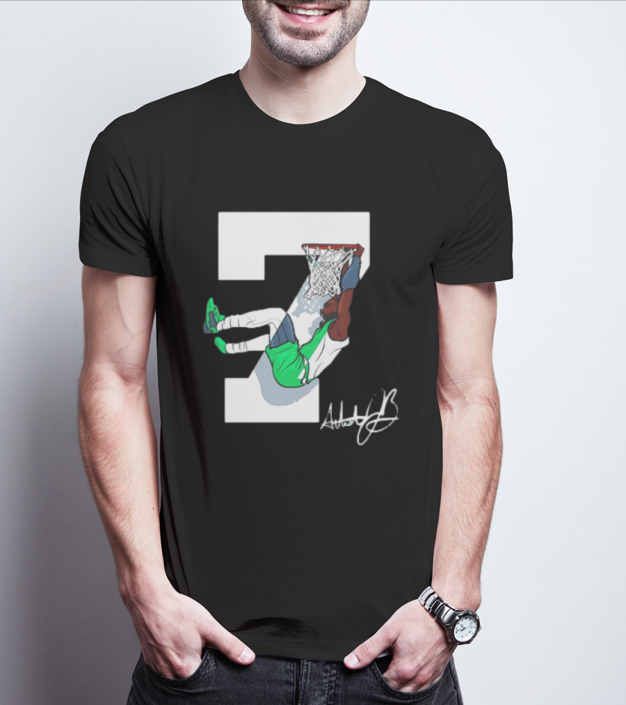 Boston Celtics Dunking Number 7 AthleticJb T-Shirt