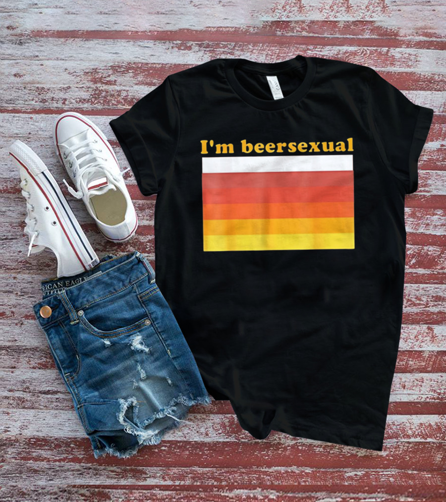 I'm Beersexual Beer Lover Striped Beer T-Shirt