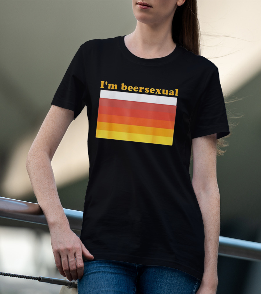 I'm Beersexual Beer Lover Striped Beer T-Shirt