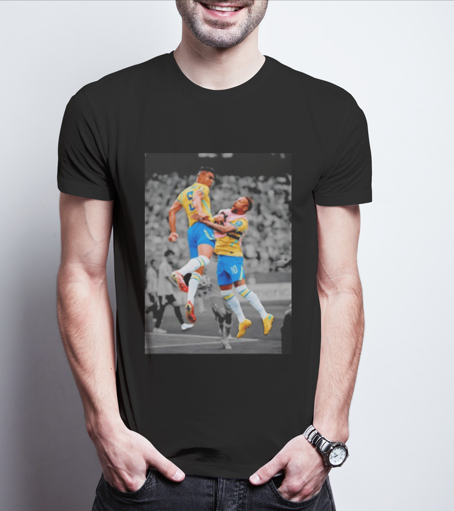 Casemiro Neymar Brazil Soccer Celebration World Cup 26WC T-Shirt