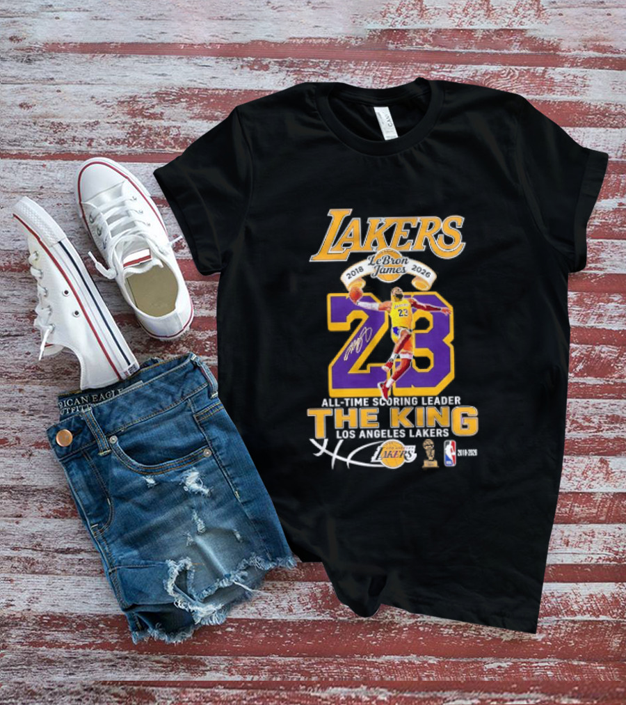 Lakers 23 The King NBA All Time Scoring Leader LeBron James T-Shirt