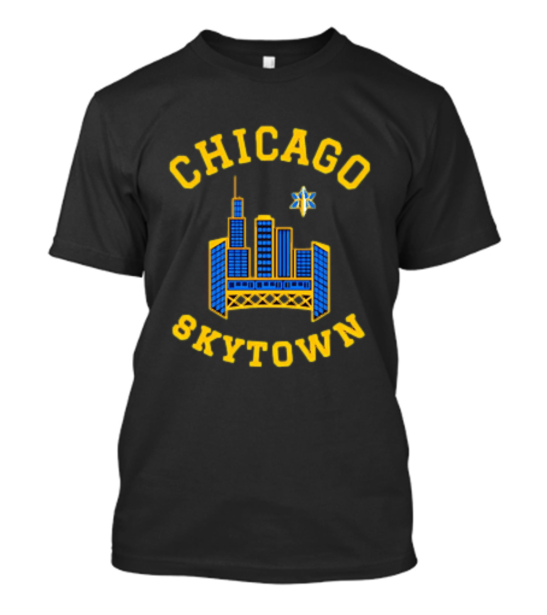 Chicago Skytown Iconic Skyline Star Architecture The Loop T-Shirt