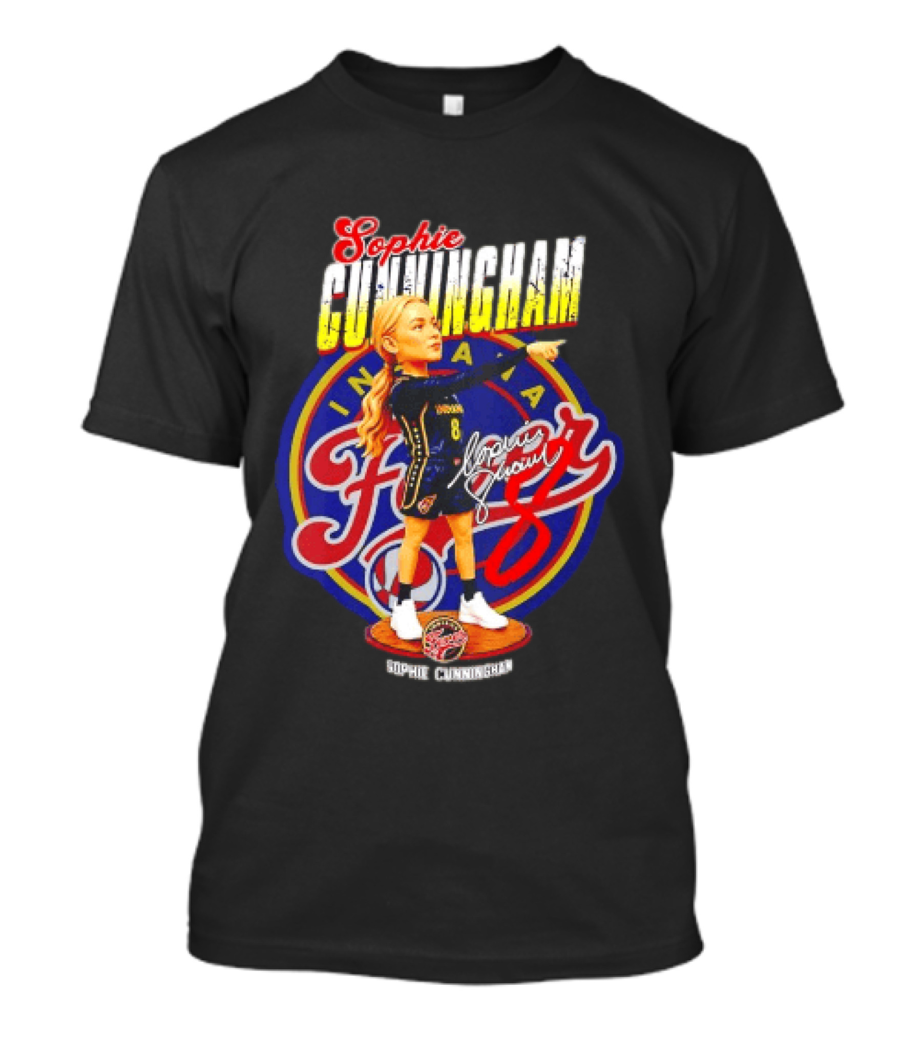 Sophie Cunningham Bobblehead Indiana Fever Pointing Signature T-Shirt