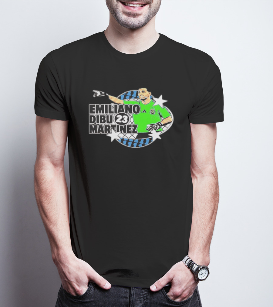 Emiliano Dibu Martinez 23 Argentina National Team Bootleg Stars Net T-Shirt