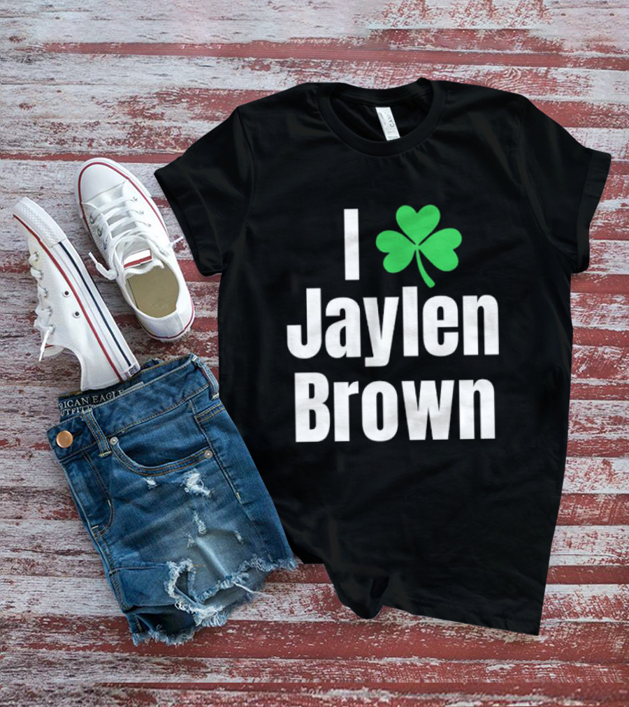 St. Patrick's Day Celtics I Heart Shamrock Jaylen Brown T-Shirt