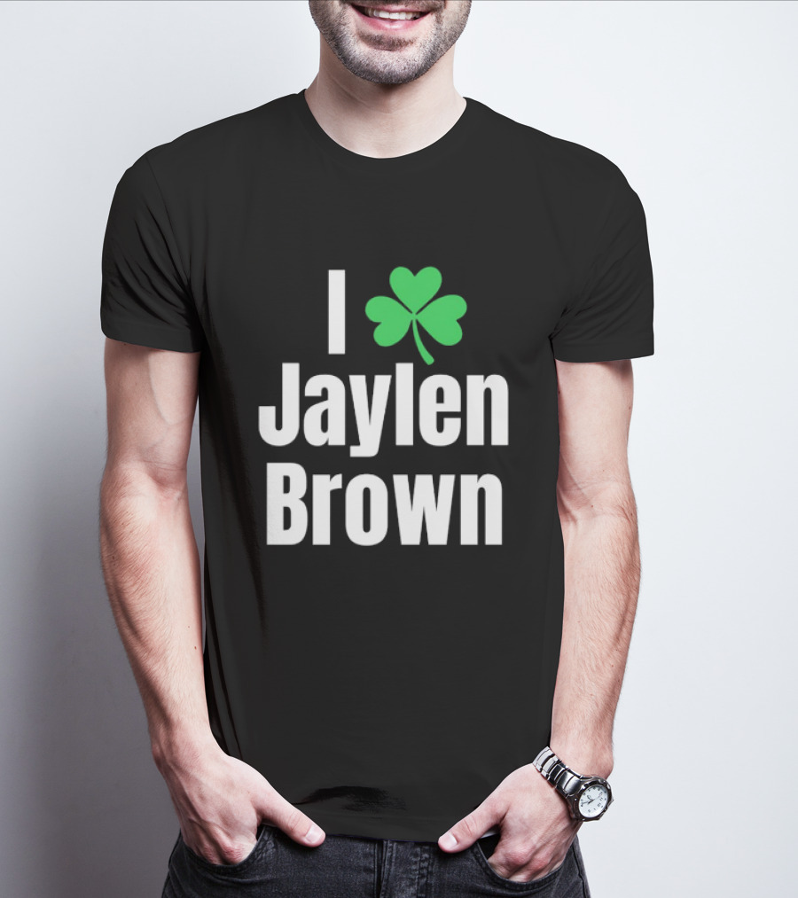 St. Patrick's Day Celtics I Heart Shamrock Jaylen Brown T-Shirt