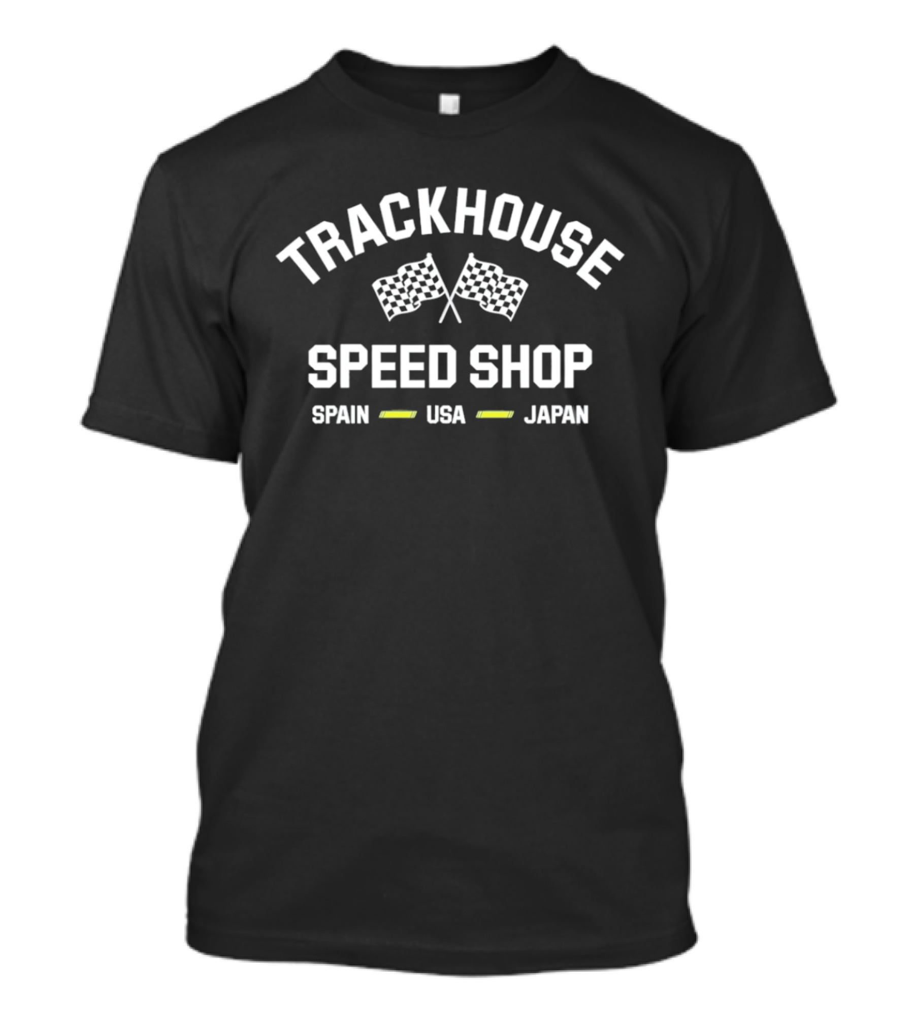 Trackhouse Speed Shop Spain USA Japan Racing Flags T-Shirt