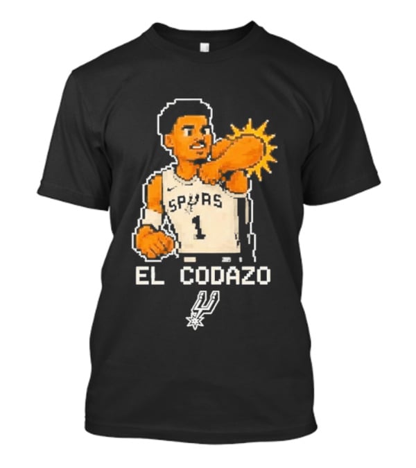 Victor Wembanyama Spurs El Codazo Pixel T-Shirt