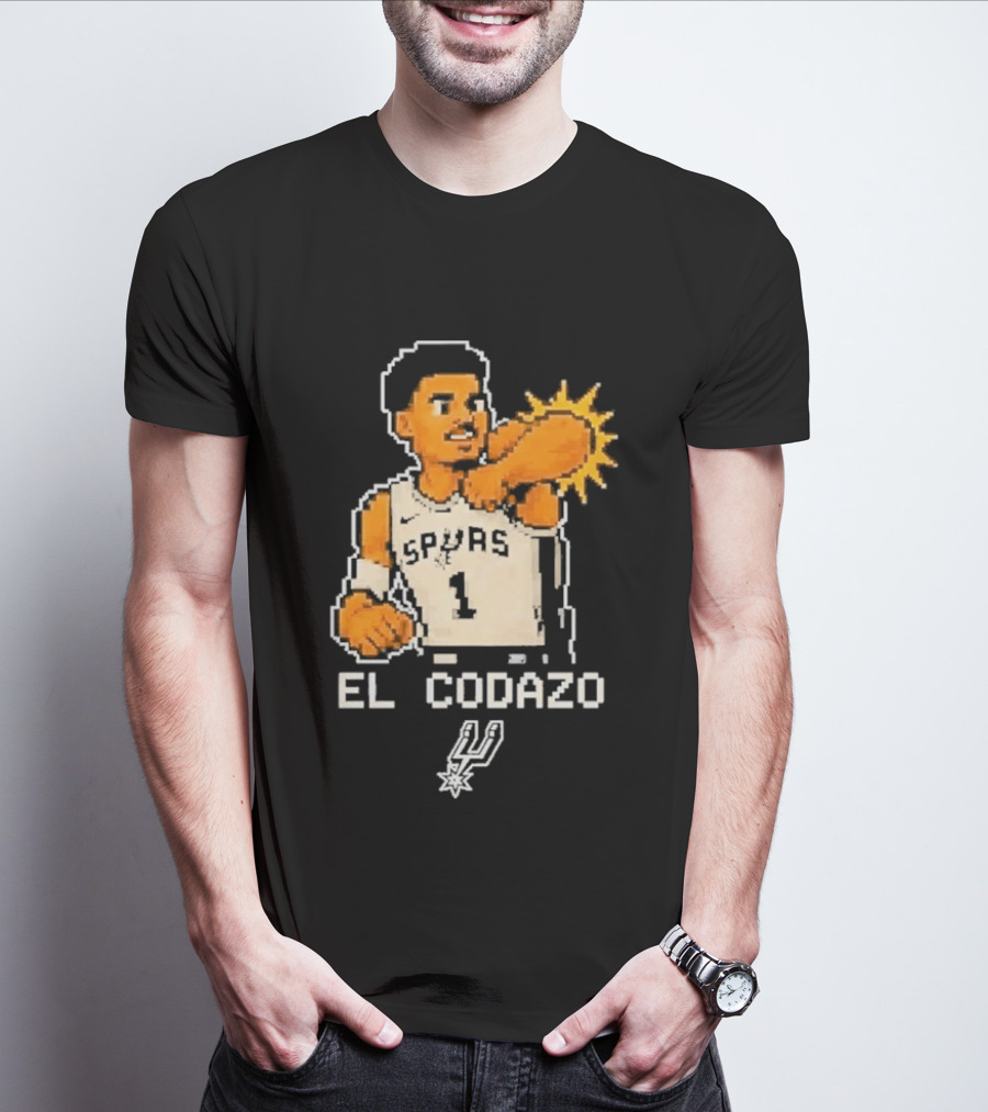 Victor Wembanyama Spurs El Codazo Pixel T-Shirt