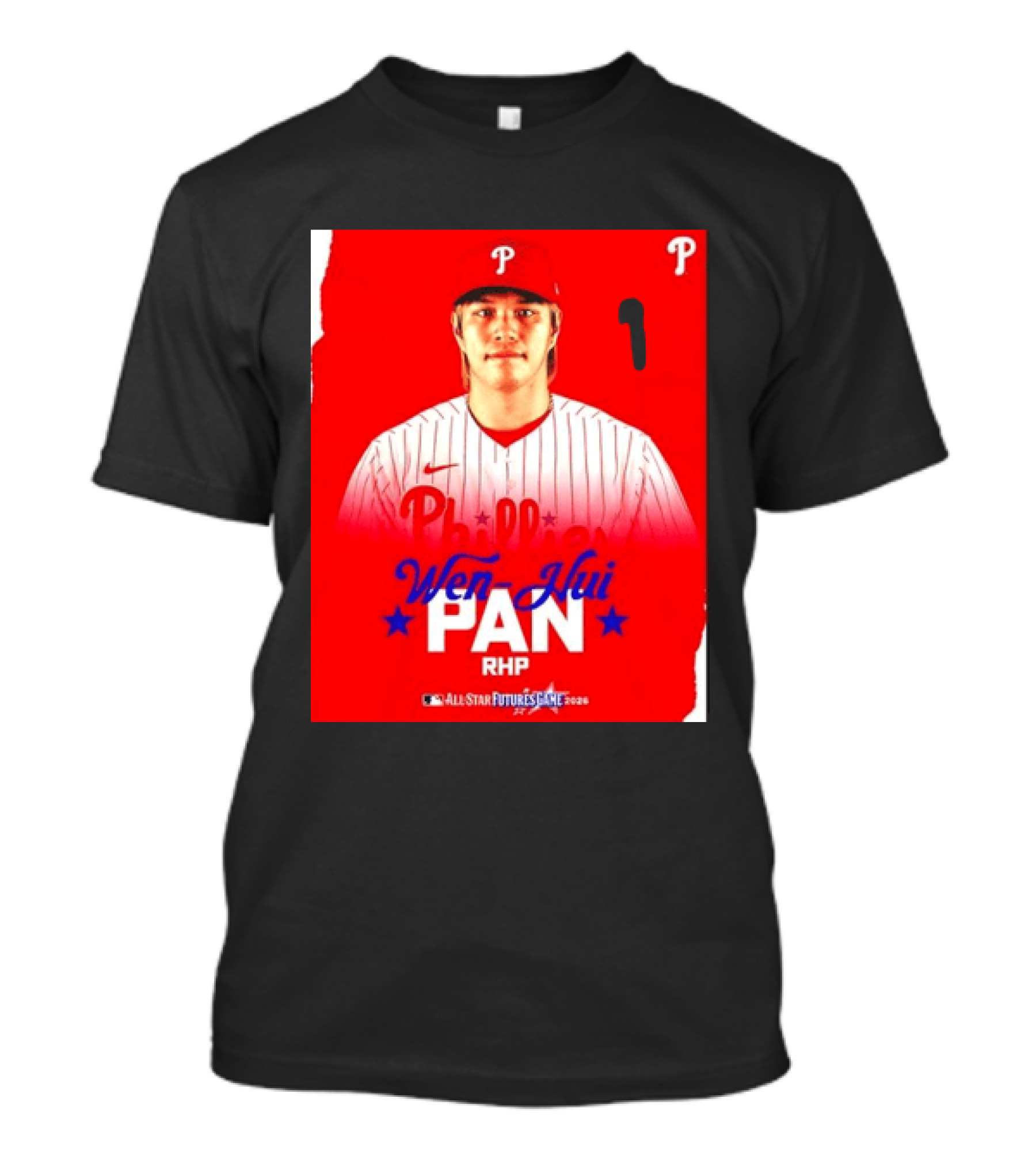 Wen Hui Pan Philadelphia Phillies RHP 2026 MLB All Star Futures Game T-Shirt