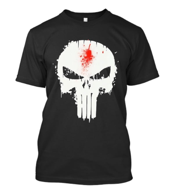 Punisher Skull Bleeding Head Shot T-Shirt