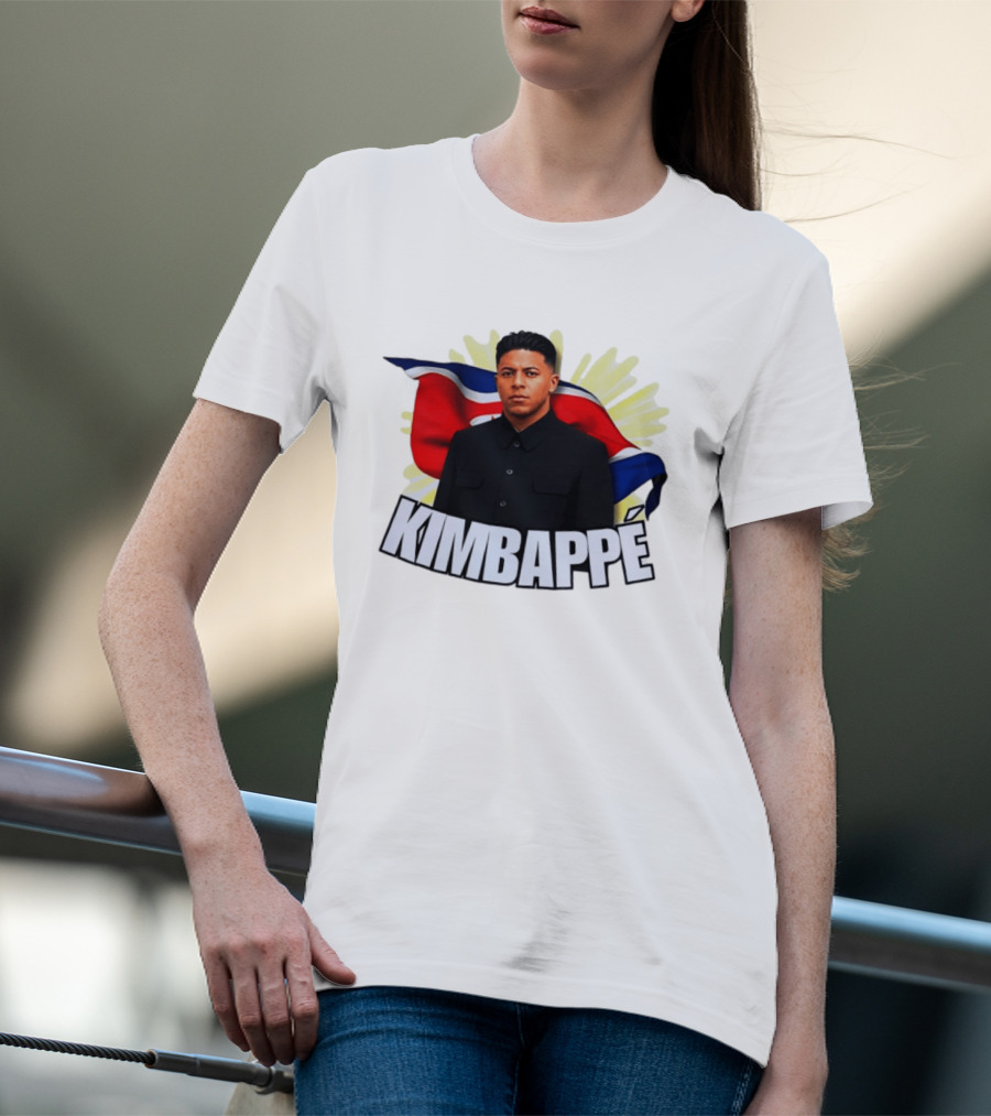 Kimbappé North Korea Leader Red Flag Fusion T-Shirt