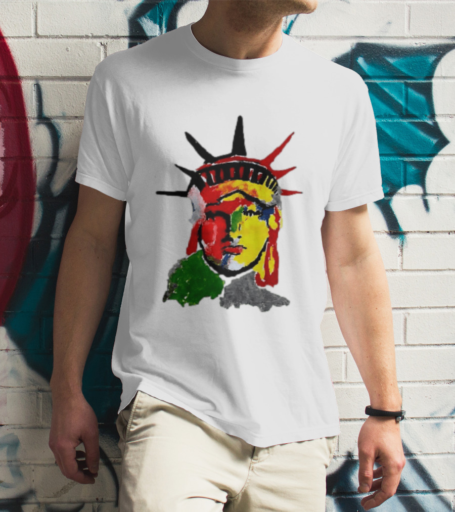Liberty Pop Statue Of Liberty Paint Splatter T-Shirt