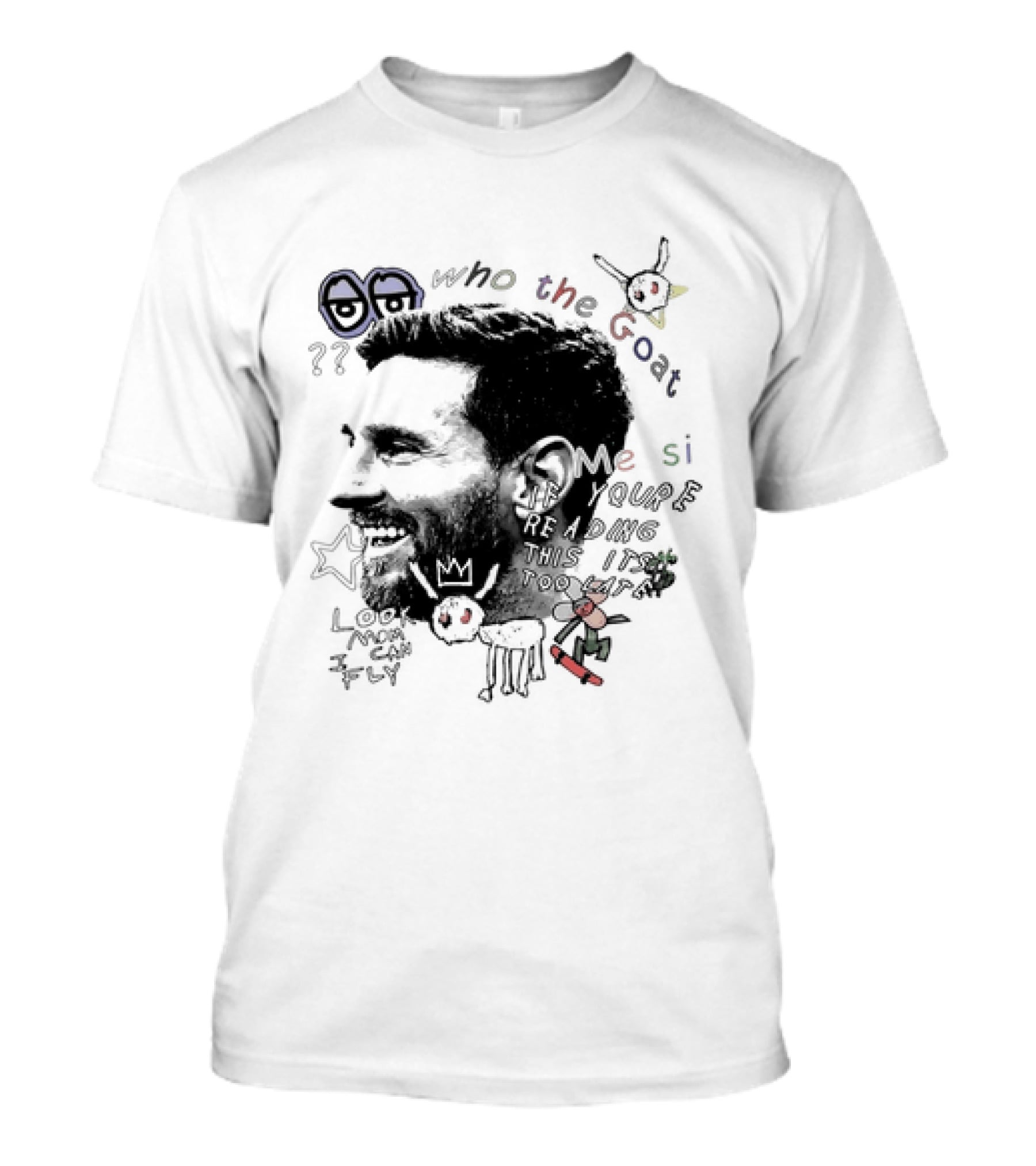 Who The Goat Lionel Messi Inter Miami Look Mom I Can Fly T-Shirt