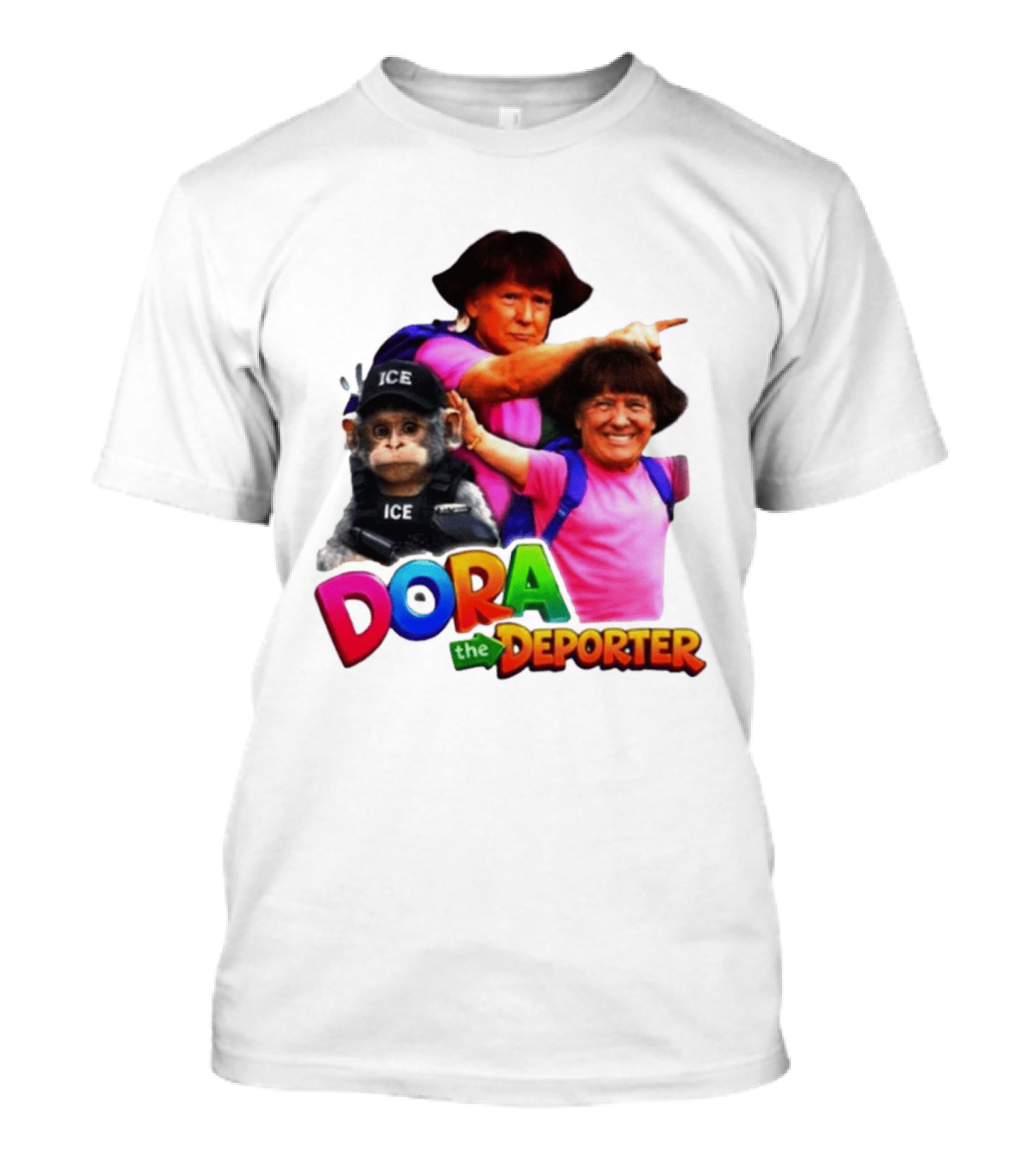 Dora The Deporter ICE Parody Cartoon T-Shirt