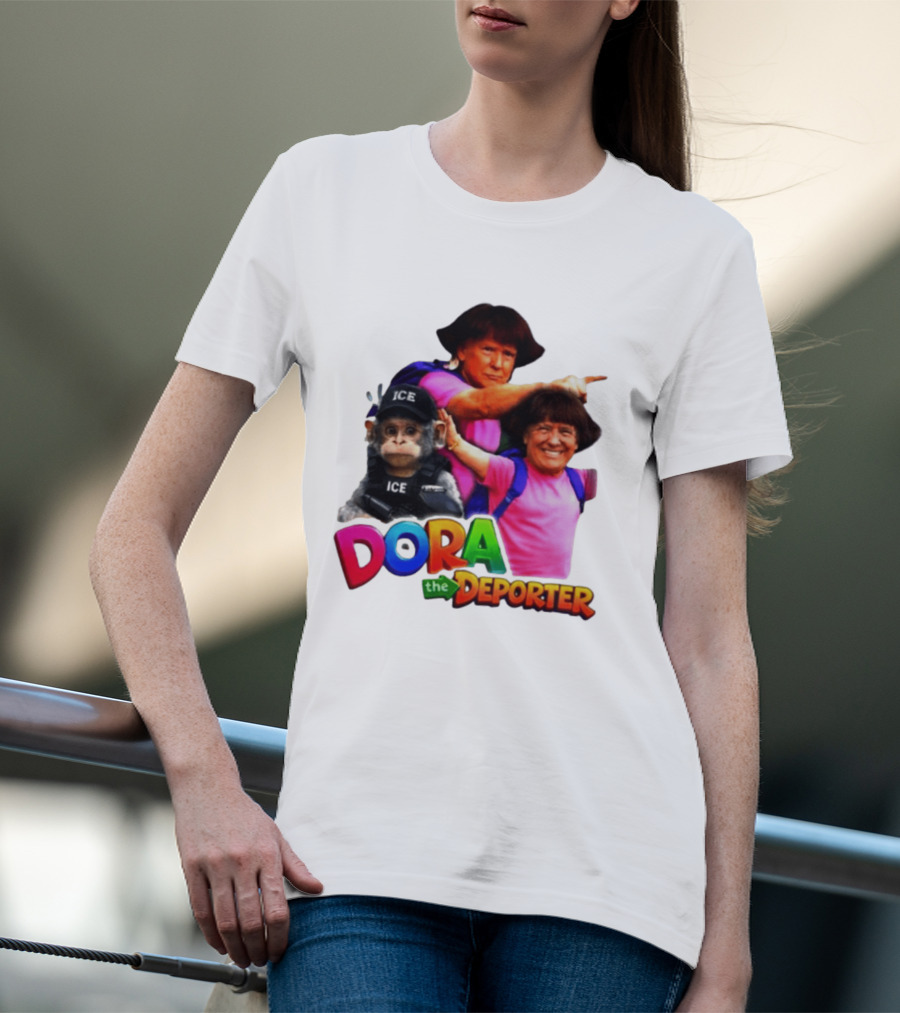 Dora The Deporter ICE Parody Cartoon T-Shirt