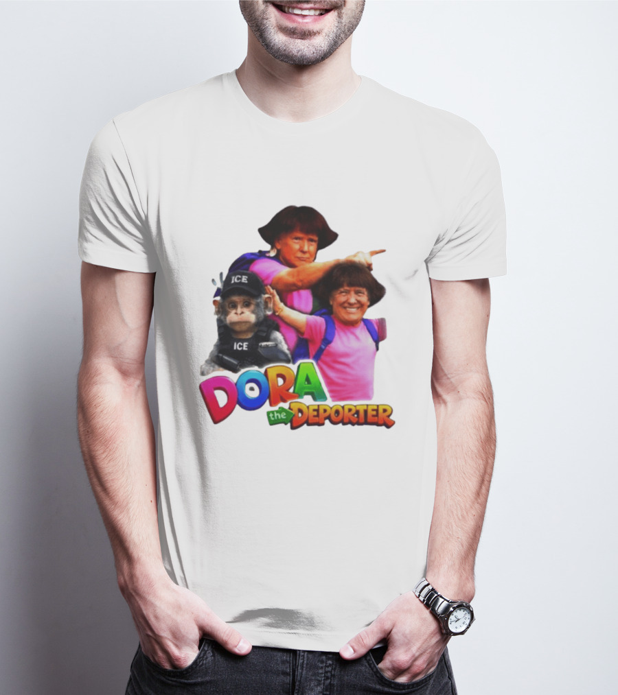 Dora The Deporter ICE Parody Cartoon T-Shirt