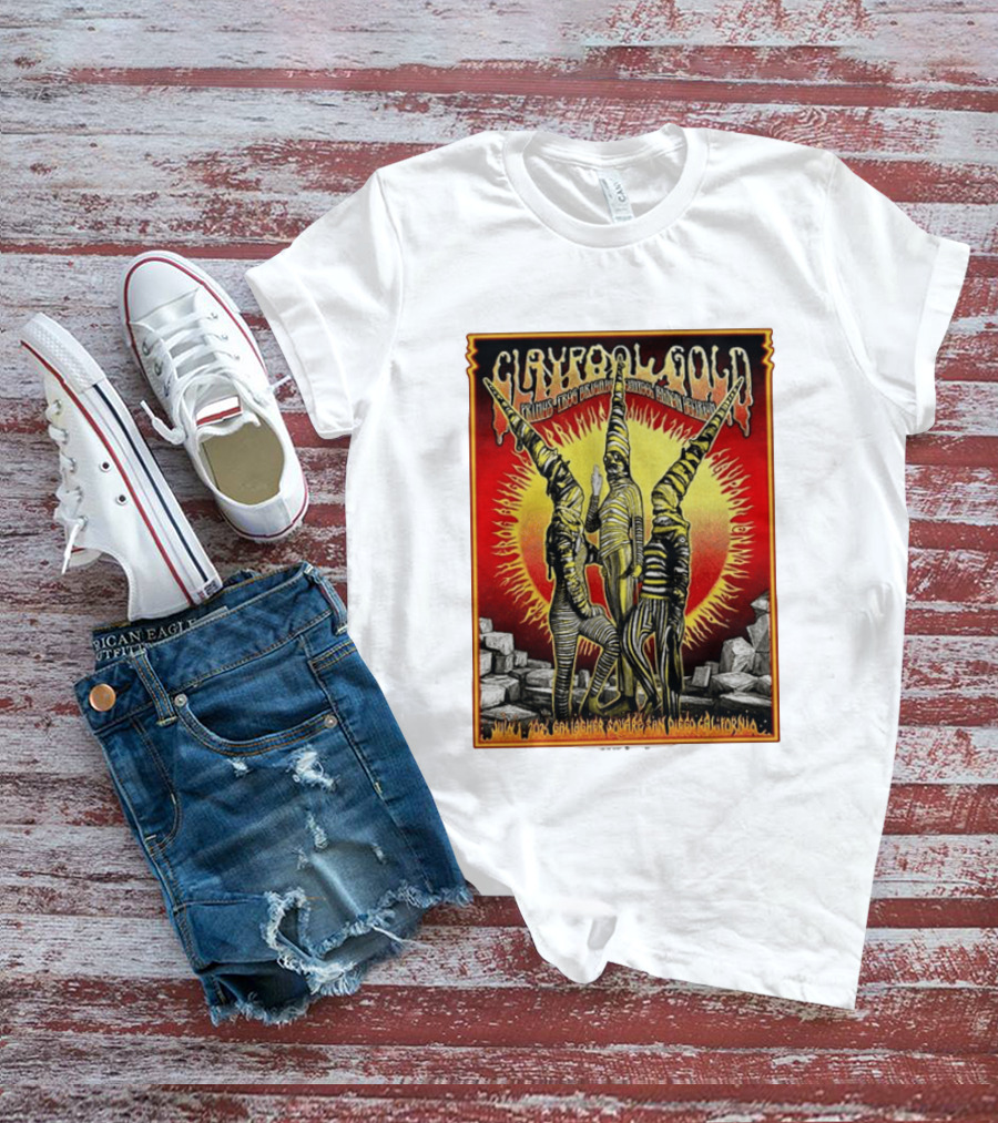 Primus Claypool Gold Tour 2026 Gallagher Square San Diego July 1 Psychedelic T-Shirt