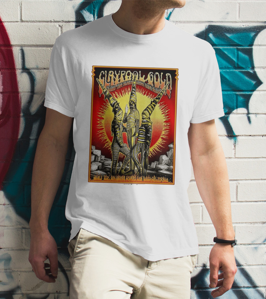 Primus Claypool Gold Tour 2026 Gallagher Square San Diego July 1 Psychedelic T-Shirt