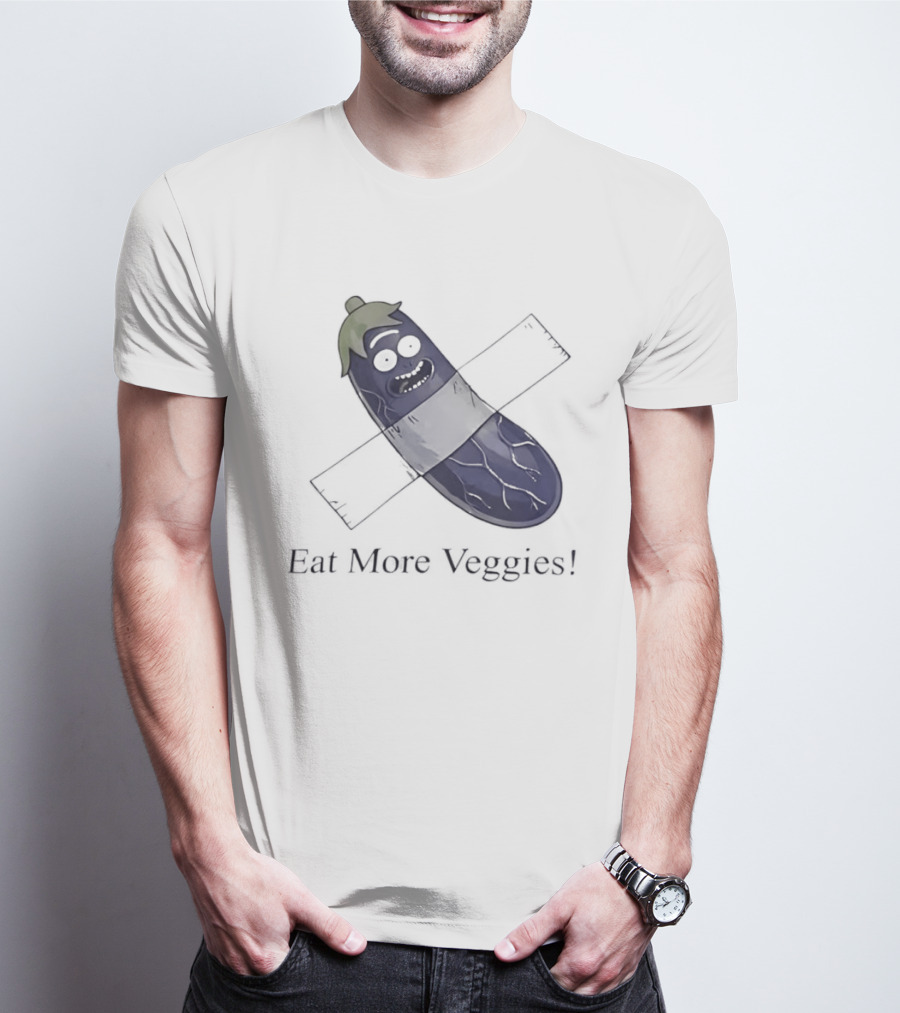 Rick Sanchez Eat More Veggies Tape Pickle T-Shirt
