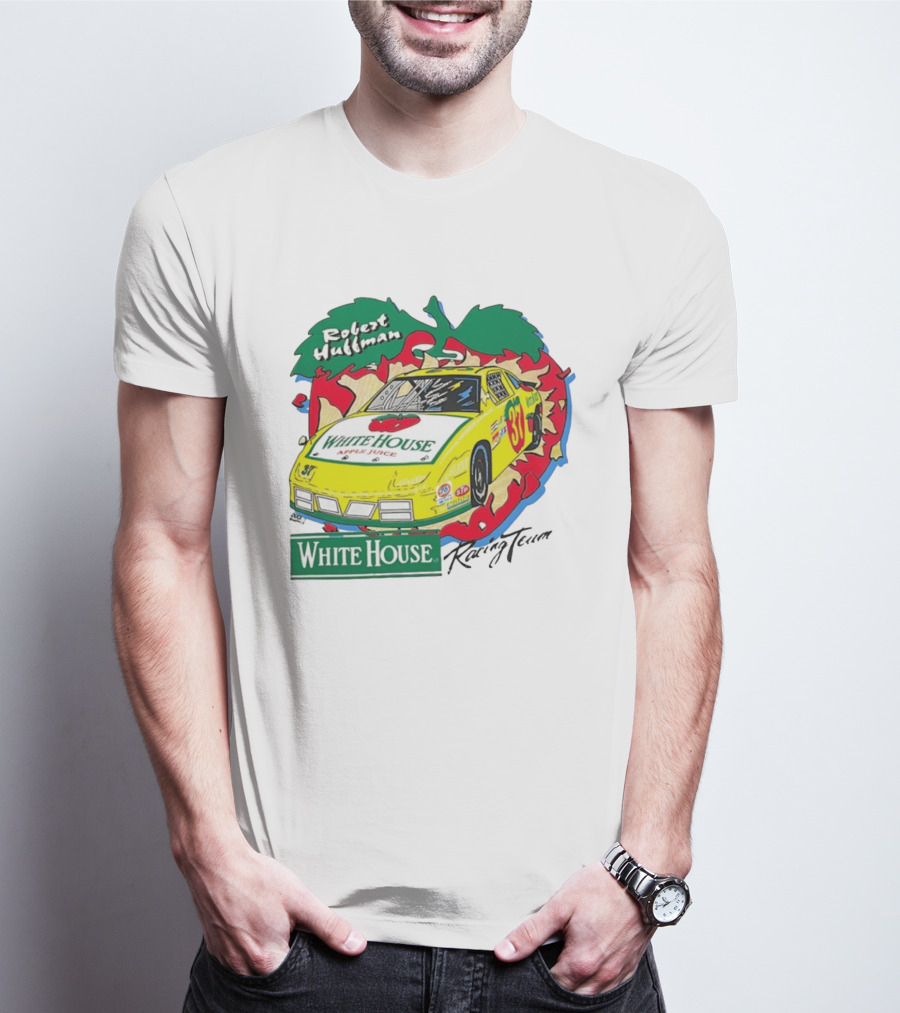 Robert Huffman White House Apple Juice Racing Team Car 37 NASCAR T-Shirt