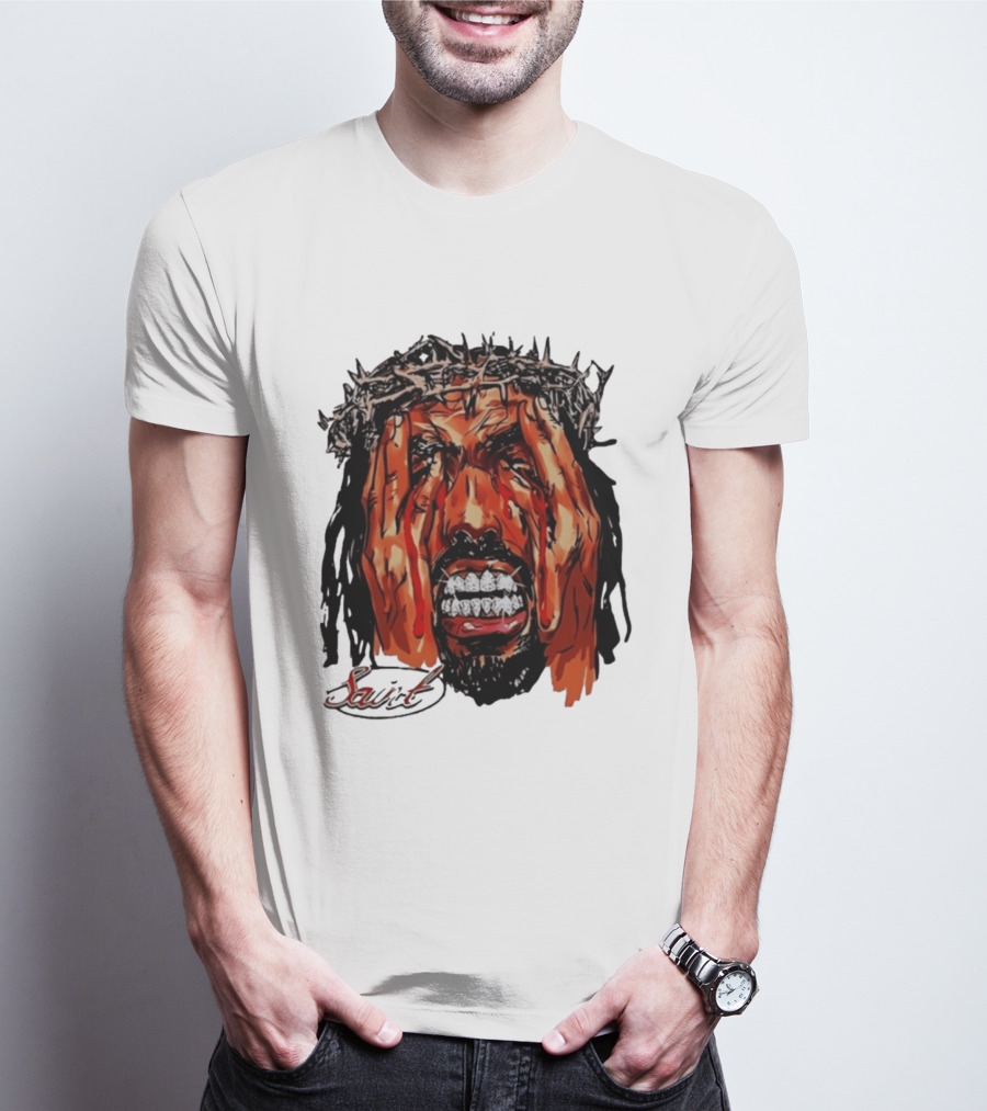 Saint Jesus Crown Of Thorns Diamond Grillz T-Shirt