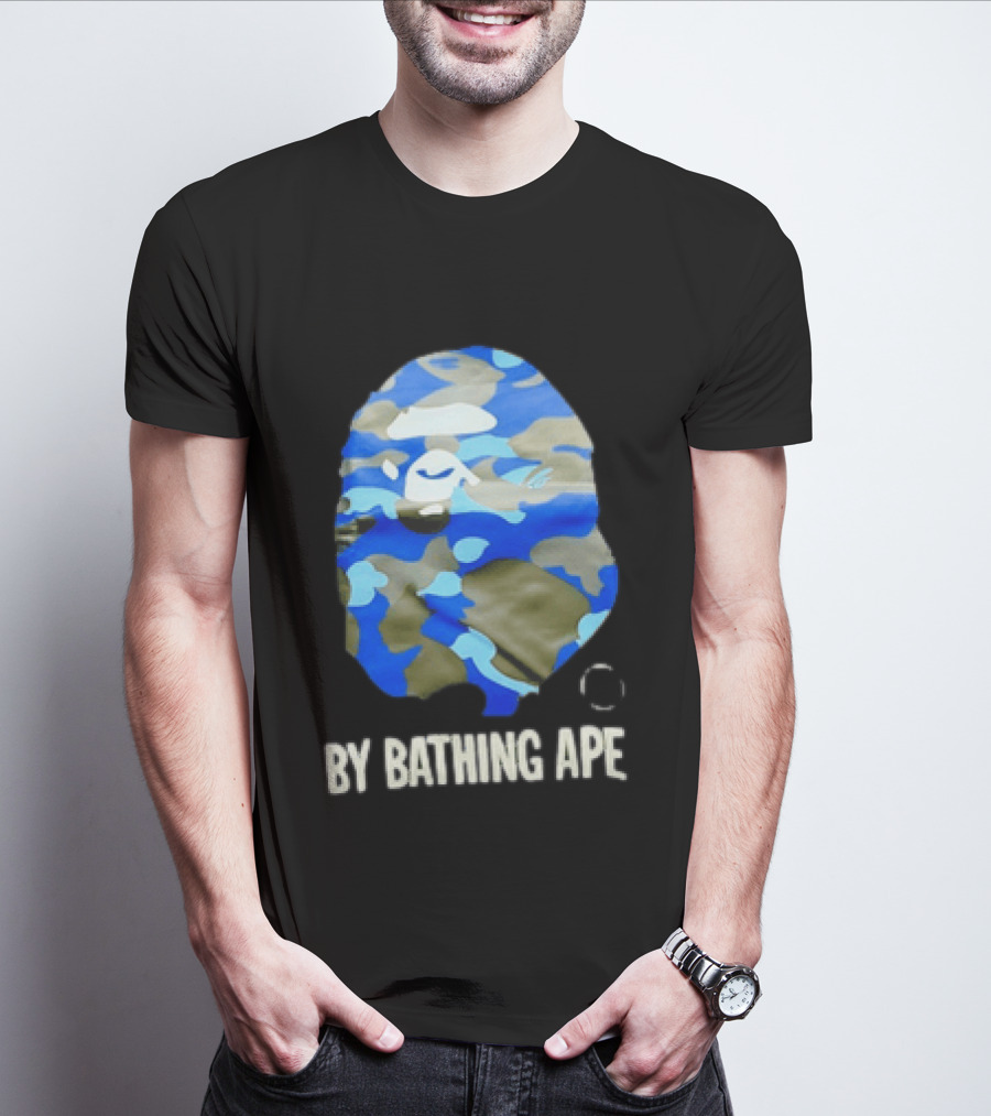 By Bathing APE Camouflage Blue Green T-Shirt