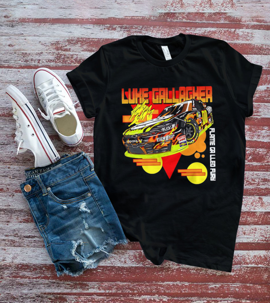 Luke Gallagher Flame Grilled Fury Tier 1 Racing 00 Car T-Shirt