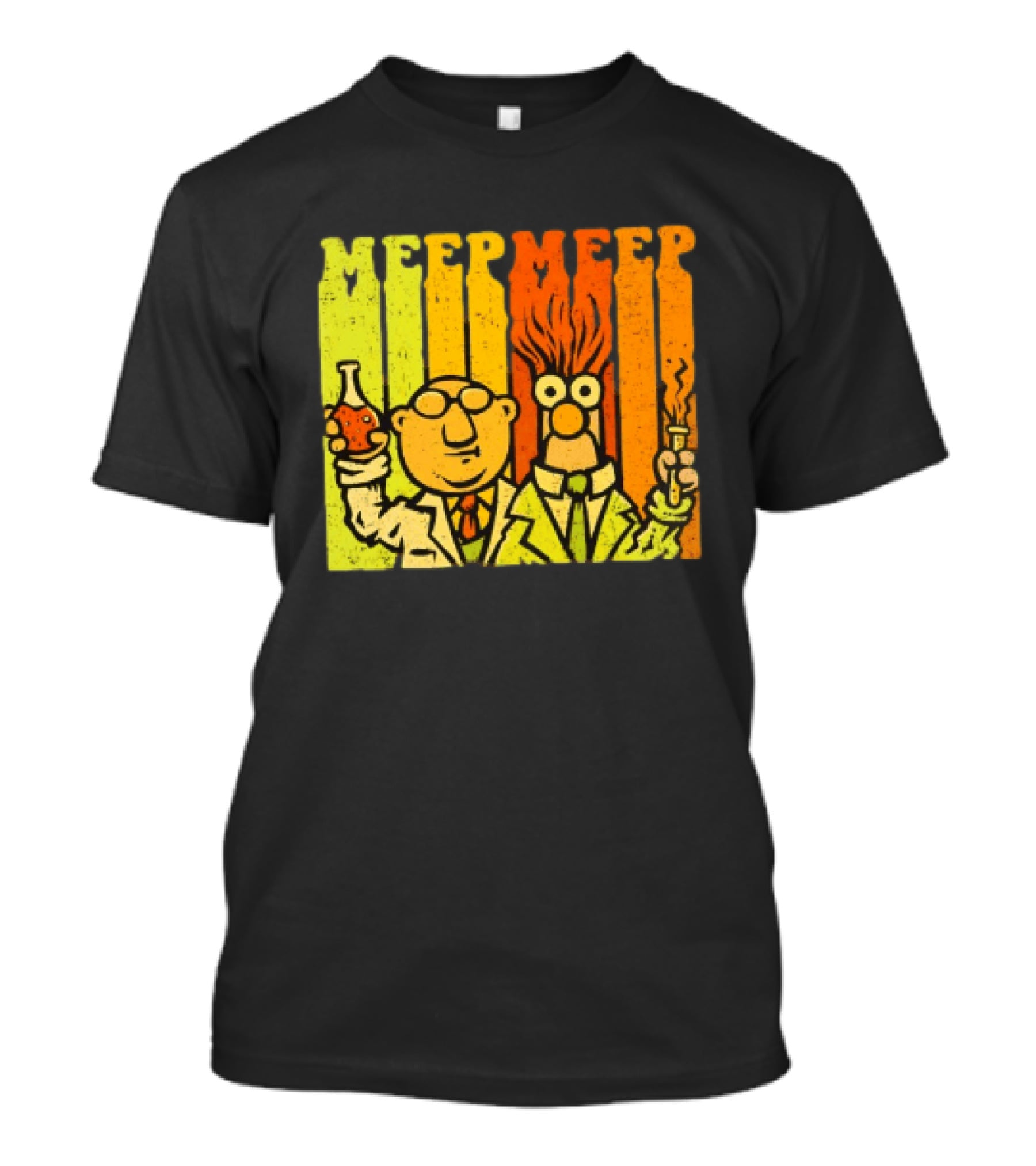 Dr. Bunsen Honeydew And Beaker Meep Meep Retro Chemistry Duo T-Shirt
