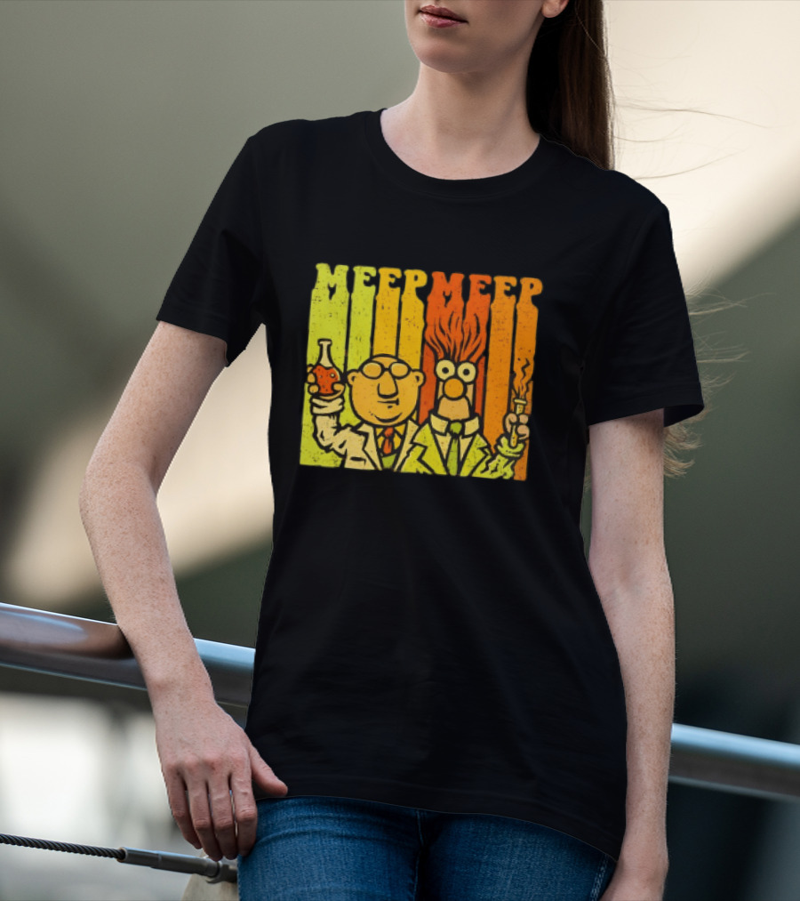 Dr. Bunsen Honeydew And Beaker Meep Meep Retro Chemistry Duo T-Shirt